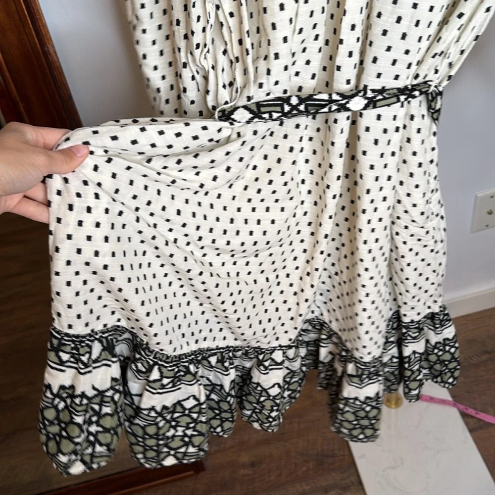 Knox Rose tie waist 3/4 sleeve bohemian dress size medium - Picture 8 of 8